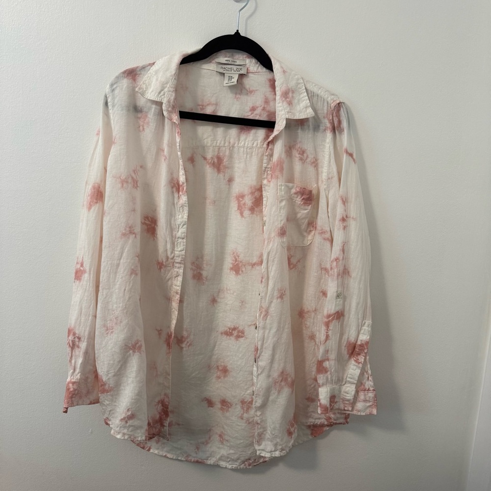 Rachel Zoe 100% Linen Medium Button Down